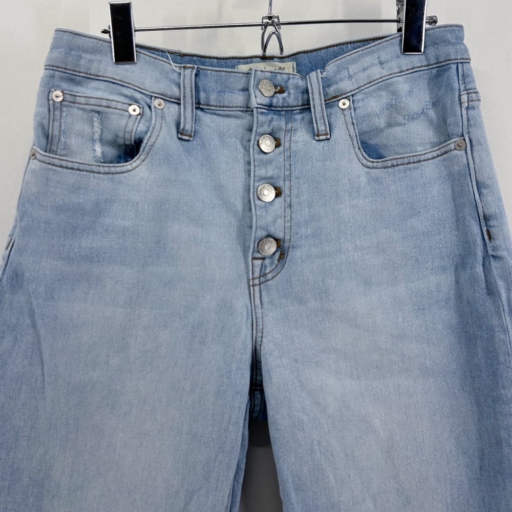 Madewell High-Rise Slim Boyjean in Fitzgerald Wash Exposed Button-Front Size 28 - Picture 4 of 7
